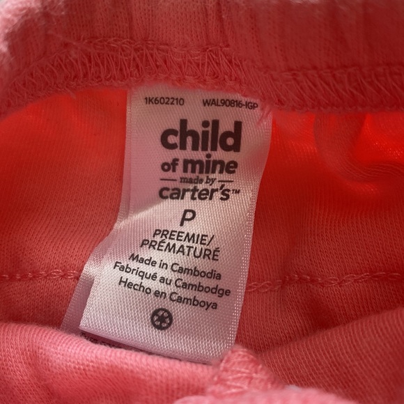 Carters Child of Mine Pink Leggings (Preemie) - Picture 3 of 4